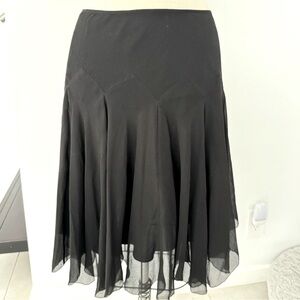 Catherine Malandrino Silk Skirt Black - Size 6